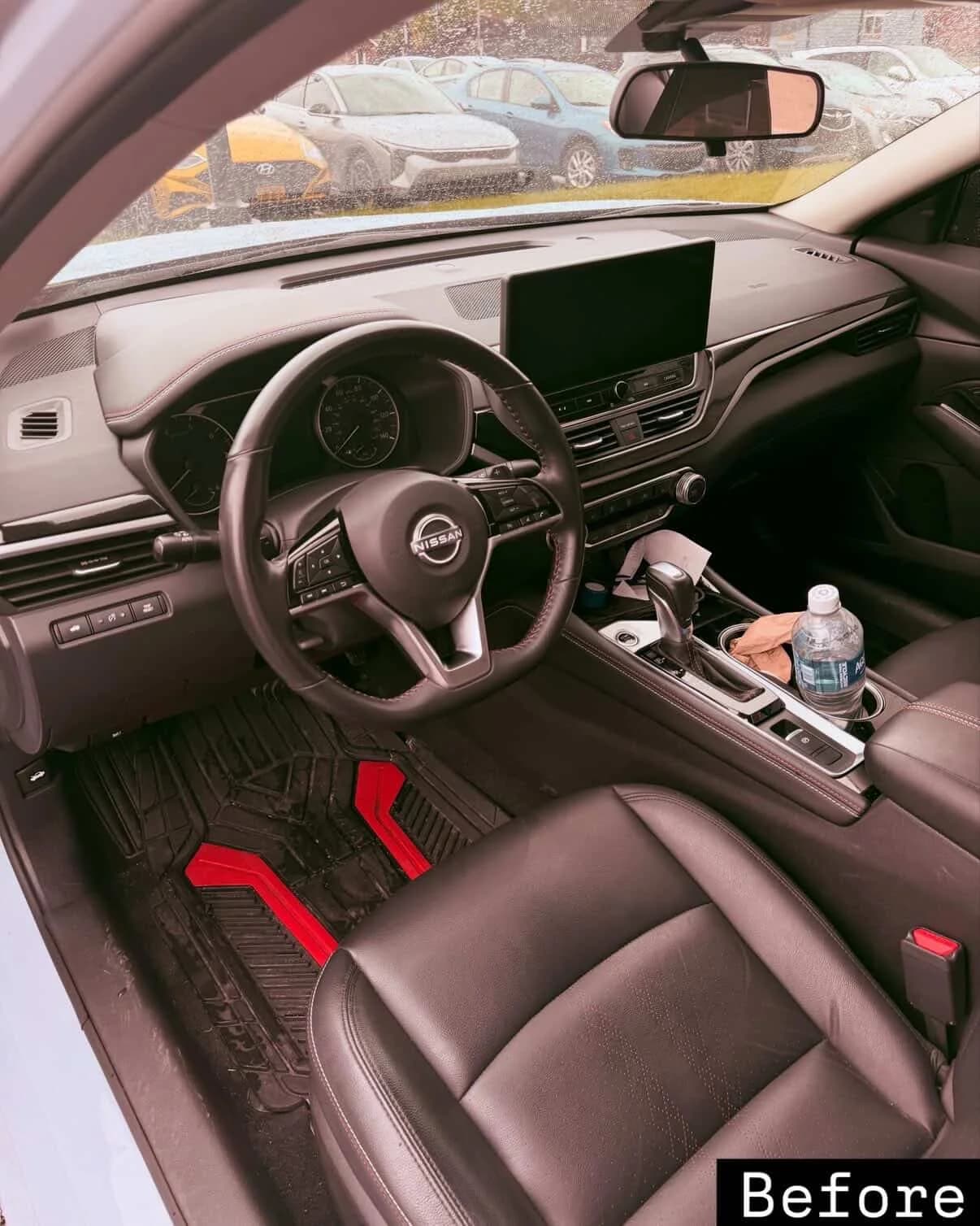 Nissan interior before detailing